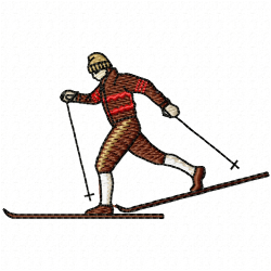 Ski Embroidery Design 9 Ski Embroidery Design 9